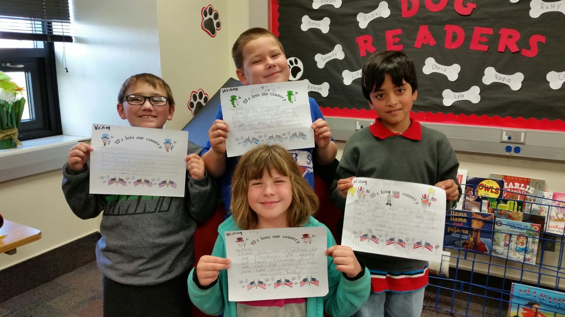 Student letters say thanks to veterans